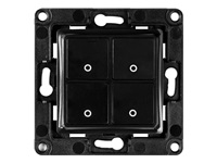 SHELLY Wall Switch 4 Black 4-Button Relay Wall Switch