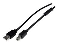 Bild von STARTECH.COM 20m aktives USB 2.0 A auf B Kabel - Stecker/Stecker - USB Druckerkabel 1x USB A / 1x USB B - Schwarz