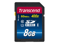 Bild von TRANSCEND Premium 8GB SDHC UHS-I Card Class10 60MB/s