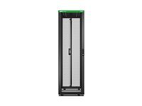 APC Easy Rack 48Ux600x1200 with Roof castors feet and 4 Brackets No Side panels Bottom black