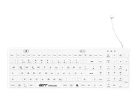 Bild von GETT GCQ MED BACKL USB (DE) Silikon IP68 Tastatur desinfizierbar wasserdicht weiss 110 Tasten