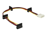 Bild von DELOCK Kabel Power Molex 4 Pin Stecker > 4 x SATA 15 Pin Buchse 40 cm