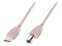 Bild von ASSMANN USB2.0 Anschlusskabel 1,8m USB A zu USB B bulk beige