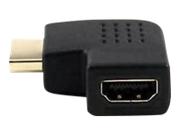 Bild von TECHLY Adapter 90 Grad abgewinkelt HDMI Buchse 19 polig auf HDMI  Stecker 19 polig schwarz vergoldete Kontakte