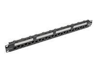 Bild von EATON TRIPPLITE 24-Port 1U Rack-Mount Cat6a/Cat6/Cat5e 110 Patch Panel with Cable Management Bar 110 Punchdown RJ45 TAA