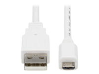 Bild von EATON TRIPPLITE Safe-IT USB-A to USB Micro-B Antibacterial Cable M/M USB 2.0 White 6-ft. 1,83m