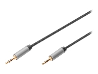 Bild von DIGITUS AUX Audio Cable Stereo 3,5mm Male to Male Aluminum Housing Gold plated NYLON Jacket 18m