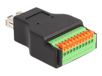 Bild von DELOCK USB 3.2 Gen 1 Typ-A Buchse zu Terminalblock Adapter mit Drucktaster