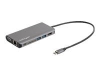 Bild von STARTECH.COM USB-C-Multiport-Adapter mit HDMI oder VGA und längerem angeschlossenen Kabel - 100W PD - SD Kartenleser - USB-C Mini