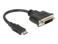 Bild von DELOCK Adapterkabel mini HDMI-C Stecker > DVI 24+5 Buchse schwarz ca. 20cm