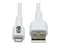 Bild von EATON TRIPPLITE Safe-IT USB-A to Lightning Sync/Charge Antibacterial Cable M/M MFi Certified White 1m 3,3ft.