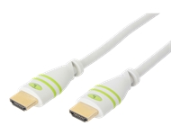 Bild von TECHLY HDMI High Speed Kabel mit Ethernet Kabel 3m weiss Anschluesse Stecker A auf Stecker A vergoldete Steckverbinder