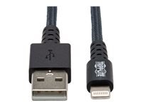 Bild von EATON TRIPPLITE Heavy-Duty USB-A to Lightning Sync/Charge Cable UHMWPE and Aramid Fibers MFi Certified - 1ft. 0,31m