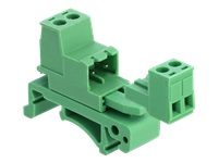 Bild von DELOCK Terminalblock Set für Hutschienen 2 Pin mit Rastermass 5,08 mm gewinkelt