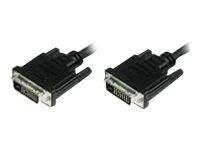 Bild von TECHLY DVI-24+5 Dual-Link Anschlusskabel schwarz 1,8m Analog/Digital 2x24+5 Stecker