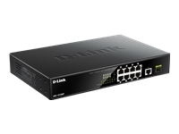 Bild von D-LINK DGS-1010MP 10-Port Layer2 PoE+ Gigabit Switch 8x 10/100/1000 Mbps PoE+ 1x 10/100/1000 Mbps 1x SFP PoE Power Budget: 125W