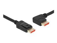 Bild von DELOCK DisplayPort Kabel Stecker gerade zu Stecker 90 links gewinkelt 8K 60 Hz 2 m