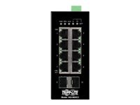 Bild von EATON TRIPPLITE 8-Port Managed Industrial Gigabit Ethernet Switch - 10/100/1000mbps -40 to 75 C DIN Mount