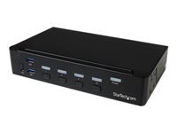 Bild von STARTECH.COM 4 Port DisplayPort KVM Switch - DP KVM Umschalter mit USB 3.0 Hub - 4K 30Hz