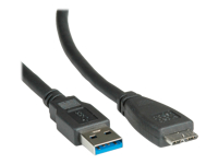 Bild von ROLINE USB3.0 Kabel A MicroB ST ST 0.8m