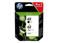 Bild von HP 62 Tinten Combo 2-Pack (schwarz/dreifarbig)