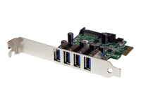 Bild von STARTECH.COM 4 Port PCI Express USB 3.0 SuperSpeed Schnittstellenkarte mit UASP - SATA Strom - PCIe 4x USB 3.0 mit SATA-Anschlus
