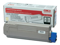 Bild von OKI C5850, C5950 Toner schwarz Standardkapazität 8.000 Seiten 1er-Pack