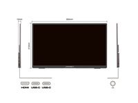 JAPANNEXT - Écran LCD Tactile Portable - 15.6p - 1920x1080 FHD - 60 Hz - ADS-IPS - 16 ms - Inclinable - Garantie 3 ans