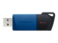 Bild von KINGSTON 64GB USB3.2 Gen 1 DataTraveler Exodia M Black + Blue 2 Pieces