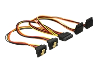 Bild von DELOCK Kabel SATA 15 Pin Strom Stecker mit Einrastfunktion > SATA 15 Pin Strom Buchse 2 x unten / 2 x oben 30 cm