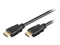 Bild von TECHLY High Speed HDMI Kabel mit Ethernet 1,5m Schwarz 2xHDMI Stecker 19pol. mit Goldbeschichtung AWG30