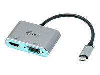 Bild von I-TEC USB-C auf HDMI und VGA Metal Adapter 1x HDMI 4K 30 Hz 1x VGA 1080p 60Hz kompatibel mit Thunderbolt 3