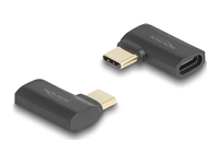 Bild von DELOCK USB Adapter 40 Gbps USB Type-C PD 3.1 240 W Stecker zu Buchse gewinkelt links / rechts 8K 60 Hz