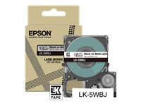 EPSON Matte Tape White/Black, 18mm, 8m, LK-5WBJ