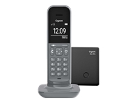 Bild von GIGASET CL390A Dark Grey Anrufbeantworter großes schwarz-weiß Display Akustik-Profile Telefonbuch für 150 Kontakte Raumüberwachung