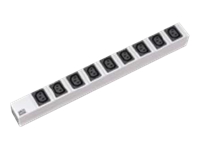 Bild von BACHMANN 48,26cm 19Zoll Steckdosenleiste mit 9 x C13 Buchsen Zuleitung mit Schutzkontakt-Stecker
