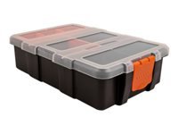 Bild von DELOCK Sortimentsbox mit 11 Fächern 220x155x60mm orange / schwarz