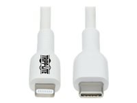 Bild von EATON TRIPPLITE Safe-IT USB-C to Lightning Sync/Charge Antibacterial Cable M/M MFi Certified White 1m 3,3 ft.