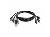 Bild von STARTECH.COM 3m Dual-HDMI KVM Kabel USB 2.0 3,5mm Audio universell kompatibles Kombikabel fur KVM Switch mit 2monitoren