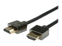 Bild von ROLINE Notebook HDMI High Speed Kabel mit Ethernet schwarz 1m