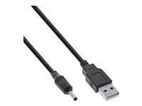Bild von INLINE USB DC Stromadapterkabel USB A Stecker zu DC 3 5x1,35mm Hohlstecker schwarz 1m