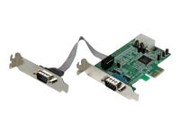 Bild von STARTECH.COM 2 Port Seriell RS232 PCI Express Low Profile Schnittstellenkarte mit 16550 UART - 2 Port RS-232 / DB9 PCIe LP Karte