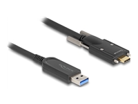 Bild von DELOCK Aktives Optisches Kabel USB 10 Gbps Typ-A Stecker zu USB Type-C Stecker mit Schrauben seitlich 15m