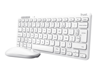 TRUST Pack clavier & souris sans fil LYRA Bluetooth - blanc (FR)