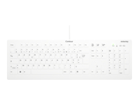 CHERRY Flat Profile Hygiene Desktop Keyboard Sealed USB White (FR)