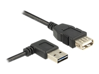 Bild von DELOCK Verlängerungskabel EASY-USB 2.0 Typ-A Stecker gewinkelt links / rechts > USB 2.0 Typ-A Buchse 0,5 m