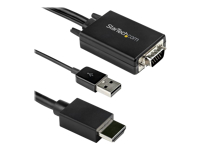 Bild von STARTECH.COM 3m VGA auf HDMI Adapter mit USB-Audio - 1080p - Adapterkabel - aktiv - Stecker / Stecker -2 Jahre Garantie