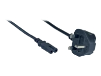 Bild von INLINE Netzkabel Netzstecker England auf Euro 8 Stecker C7 1,8m schwarz