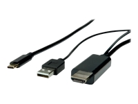 Bild von ROLINE USB Typ C - HDMI + USB A Adapterkabel ST/ST 1m