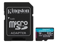 Bild von KINGSTON 512GB microSDXC Canvas Go Plus 170R A2 U3 V30 Card + ADP